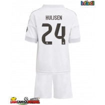 Camisa de Futebol Real Madrid Dean Huijsen #24 Equipamento Principal Infantil 2025-26 Manga Curta (+ Calças curtas)